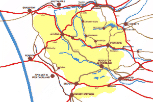 Map of the North Pennines