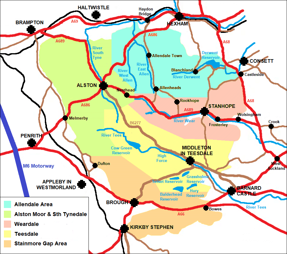 North Pennines Map